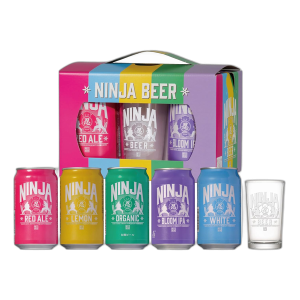 NINJA BEER 五款精酿啤酒礼盒+附赠专属啤酒杯 1750ml