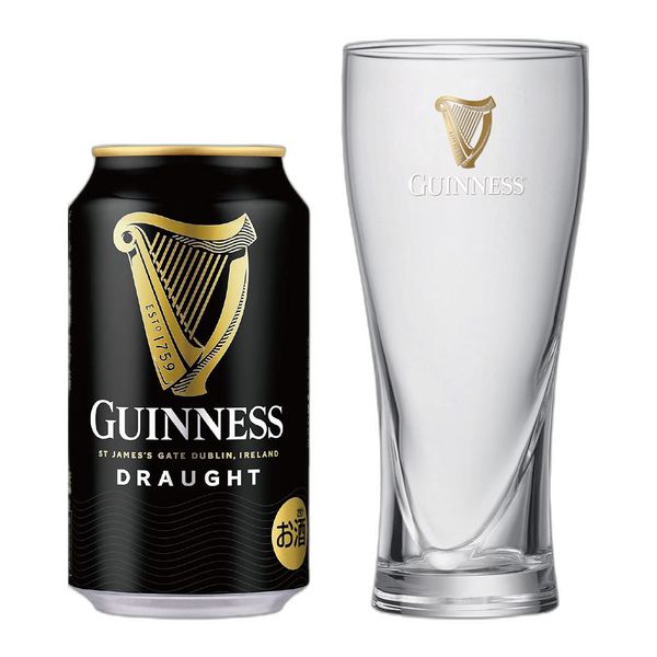 麒麟 Guinness(健力士)× 麒麟 啤酒礼盒 330ml×4(附健力士 Draught 细长型品脱杯)
