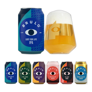 BRULO 0.5%低醇精酿啤酒 人气6款组合 330ml×6罐装(无杯子仅啤酒)