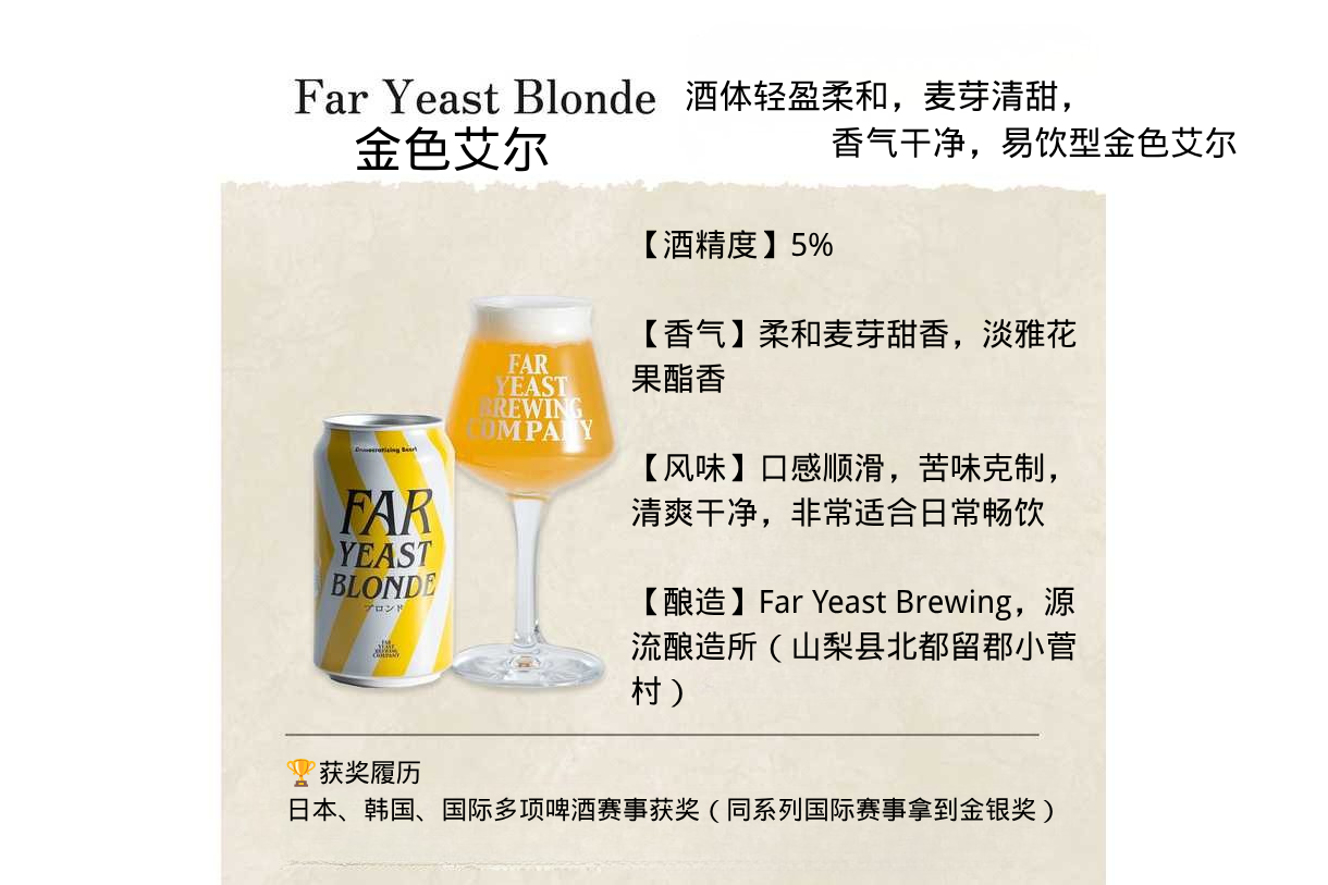 【获奖推荐】Far Yeast White/IPA/Blonde 精酿啤酒组合 350ml×6罐装(各2罐) - 图片 4