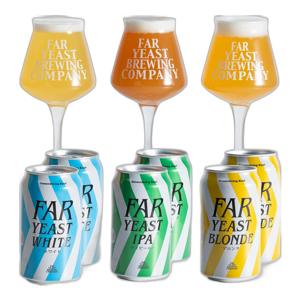 【获奖推荐】Far Yeast White/IPA/Blonde 精酿啤酒组合 350ml×6罐装(各2罐)
