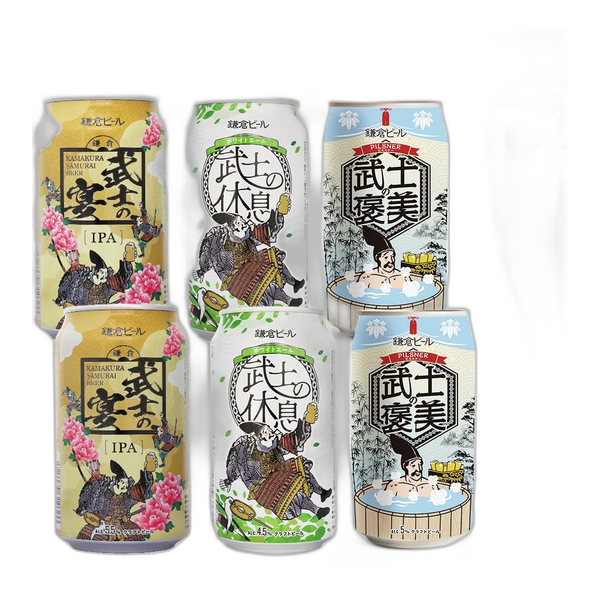 镰仓武士啤酒三款品鉴套装 350mlx6罐装(各2罐)